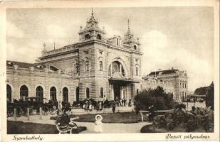 1931 Szombathely, Pályaudvar, Vasútállomás, hintók (EK)