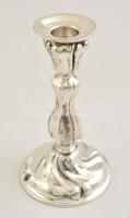 Ezüst gyertyatartó pár. Súlyozott. Jelzett / Silver candlestick pair. Weighted. 16 cm