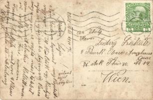 1911 Pola, Osztrák-magyar tengerészeti iskola matrózainak csoportképe / 4 Klasse Regrutens Schule II...