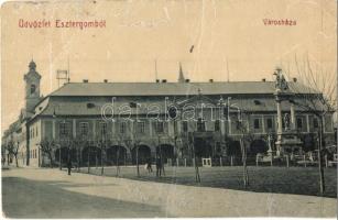 1909 Esztergom, Városháza, Szentháromság szobor. W.L. 133. (fa)