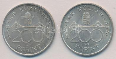1993. 200Ft Ag "MNB" (2x) T:2