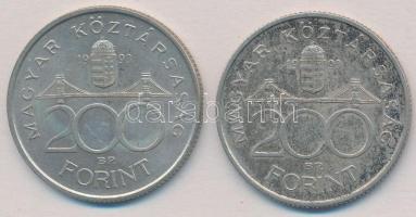 1993. 200Ft Ag "MNB" (2x) T:2
