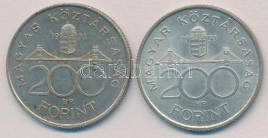 1993. 200Ft Ag "MNB" (2x) T:2