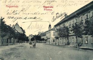 1915 Magyaróvár, Mosonmagyaróvár; Fő utca (Magyar utca), Központi kávéház. W.L. Bp. 6167. (szakadás / tear)