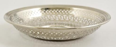 Berndorf áttört kínálótál, jelzett (BMF), d: 23 cm