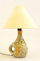 K. Kende Judit (1903-1979): Asztali lámpa, mázas kerámia, jelzett, hibátlan,működik, m: 36 cm, bura nélkül: 25 cm.