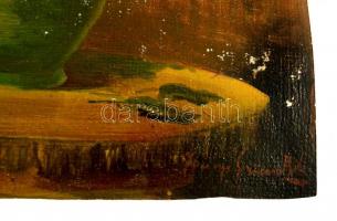 Iványi jelzéssel: Virág csendélet, olaj, farost, 44,5×29,5 cm