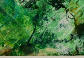 Olvashatatlan jelzéssel: Kavalkád, olaj, karton, 30×36,5 cm