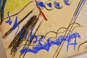 Scheiber jelzéssel: Női portré, pasztell, papír, 37×26 cm