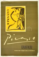 1967 Műcsarnok, Picasso grafikái kiállítás plakát, javított szakadással, 82x57 cm