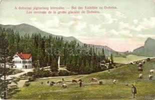 Dobsina, Dobschau; jégbarlang környéke. Fejér Endre kiadása / surrondings of the ice cave