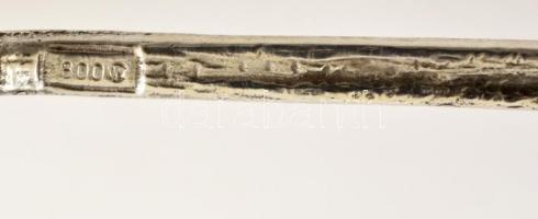 Ezüst  habos kanál rózsa díszítléssel / Silver foamspoon 21,5 g