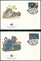 WWF: Sea creatures set on 4 FDC WWF: Tengeri élőlények sor 4 db FDC-n