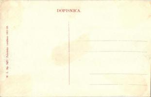 Zágráb, Agram, Zagreb; Jelacicev trg / Jelasics tér, S. Stanic üzlete, bank, Dr. Eugen Rado fogorvos...