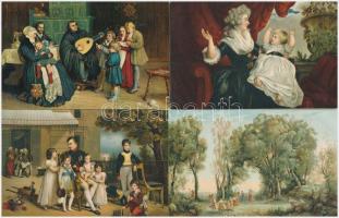 30 db RÉGI használatlan Stengel litho művészlap nagyon szép állapotban / 30 pre-1945 unused Stengel ...