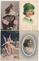 41 db RÉGI gyerek és művész motívumlap / 41 pre-1945 children and art motive cards