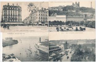 62 db RÉGI francia városképes lap, főleg használatlanok / 62 pre-1945 French town-view postcards, mo...