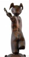 Jelzett bronz kisplasztika (BNV 86. Nagydíj), m: 35 cm