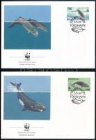 WWF North Atlantic Whales set FDC WWF: Észak-Atlanti bálnák sor  FDC-n