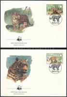 WWF Jaguar set 4 FDC WWF: Jaguár sor 4 db FDC-n