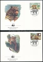 WWF Jaguar set 4 FDC WWF: Jaguár sor 4 db FDC-n