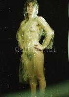 cca 1980 13 db szolidan erotikus fotónegatív és dia, 24x36 mm