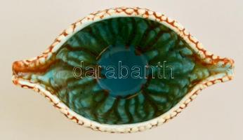 Iparművészeti Vállalatos Gorka kerámia váza, zsugor mázas,jelzett, hibátlan, m: 12,5 cm