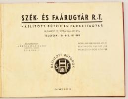 cca 1930 Szék és Faárugyár Rt. képes katalógusa, félvászon kötésben, 60p