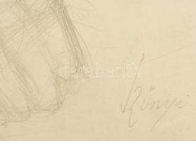 Szőnyi jelzéssel: Női portré. Ceruza, papír, 59×42 cm