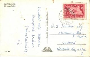 1949 Jánoshalma, Fő utca, Kereszt, Általános Takarékpénztár, gyógyszertár. Endrődi József kiadása