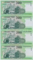 2002. 200Ft "FA" (9x) közte 3db sorszámkövető T:I-