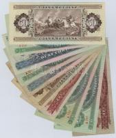 10db-os vegyes magyar forint bankjegy tétel, közte 1949. 100Ft T:II,III