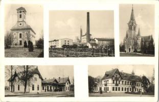 1942 Mezőhegyes, Római katolikus és református templom, cukorgyár, vasútállomás, központi szálloda