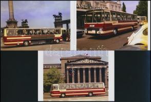 Autóbuszok vegyes tétele különféle korokból, 13 db vintage negatív + 9 db vintage fotó és/vagy mai n...