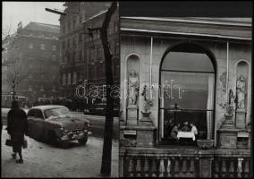 cca 1950 Réti Pál (1918-1989) budapesti fotóművész hagyatékából 7 db vintage fotó, az egyik pecsétte...