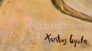 Xantus jelzéssel: Korhadt fa törzs. Vegyes technika, karton, 48×48 cm