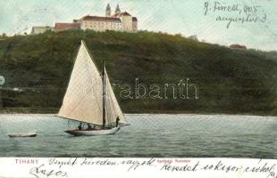 1905 Tihany, Apátsági kolostor, vitorlás (Rb)