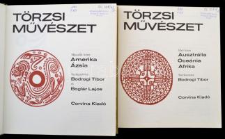 Bodrogi Tibor (szerk.):Törzsi művészet 1-2. kötet. Bp.,1981, Corvina. Kiadói egészvászon-kötés, inté...