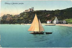 1912 Tihany, vitorlás a Balatonon (EK)