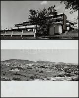 cca 1975 Balatonfüred, új üdülő lakótelep, professzionális műszaki fotók, 10 db vintage fénykép, 18x24 cm és 12x24 cm között