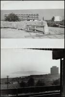 cca 1975 Balatonfüred, új üdülő lakótelep, professzionális műszaki fotók, 10 db vintage fénykép, 18x...