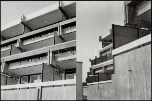 cca 1975 Balatonfüred, új üdülő lakótelep, professzionális műszaki fotók, 10 db vintage fénykép, 18x...