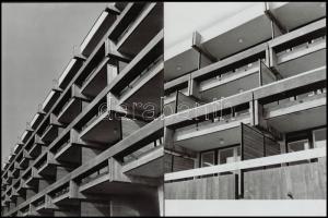 cca 1975 Balatonfüred, új üdülő lakótelep, professzionális műszaki fotók, 10 db vintage fénykép, 18x...