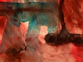 Pirk jelzéssel: Álló nő. Akvarell, papír, felcsavarva, 59×31 cm