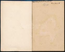 cca 1858 Jelzés nélküli, vizitkártya méretű, 2 db fénykép, az egyik feliratozott, 10x6 cm