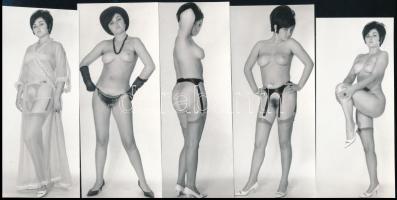 cca 1974 Látogatóban a Bon-Bon presszó legfinomabb Édessége, szolidan erotikus felvételek, 5 db vint...