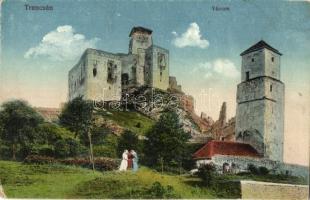 Trencsén, Trencín; várrom / castle ruins (fa)