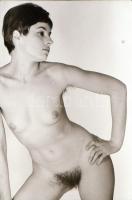 cca 1971 Harisnyatartós randevúk, szolidan erotikus felvételek, 3 db vintage fotó + 6 db vintage neg...