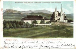 Szepesváralja, Spisské Podhradie; Szepesi vár, Káptalan székesegyház, püspöki palota. Feitzinger Ede 554. 1902/12. / castle, church, bishop's palace (EB)