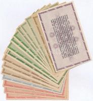 1946. 18db-os vegyes magyar adópengő tétel, közte több fordított címeres T:I-,II,III